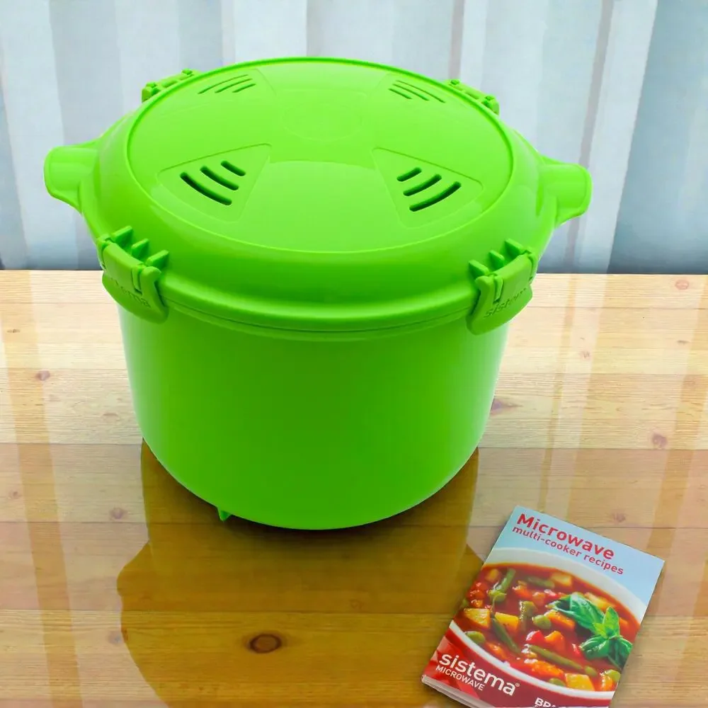 Sistema Lime Green Rice Microwave Multicooker Steamer Hard to find color!